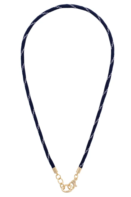 Goldie Paracord Charm Necklace Base in Navy sold by Canvas Style