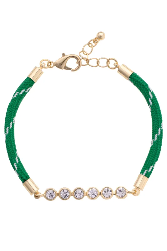 Betsy Paracord Tennis Bracelet in Kelly Green sold by Canvas Style