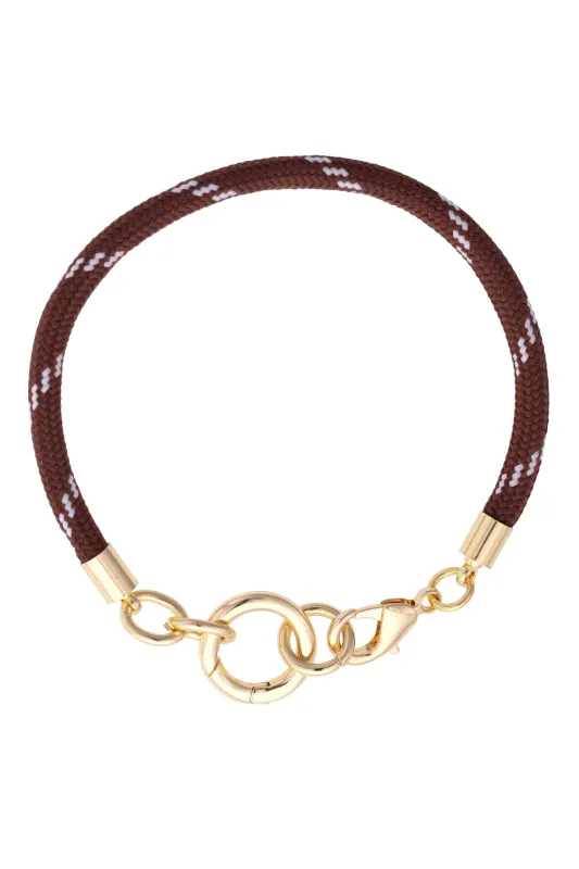 Goldie Paracord Charm Bracelet Base in Brown sold by Canvas Style