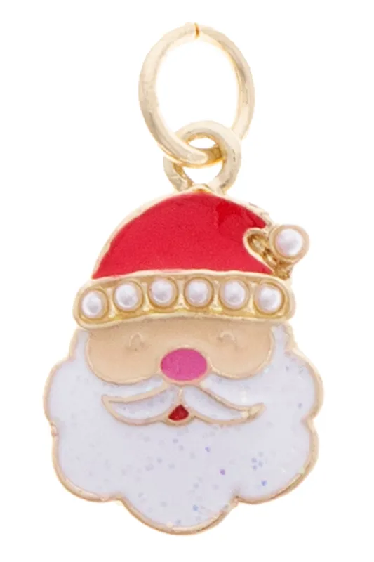 Pearl Studded Santa Charm in White & Red sold by Canvas Style