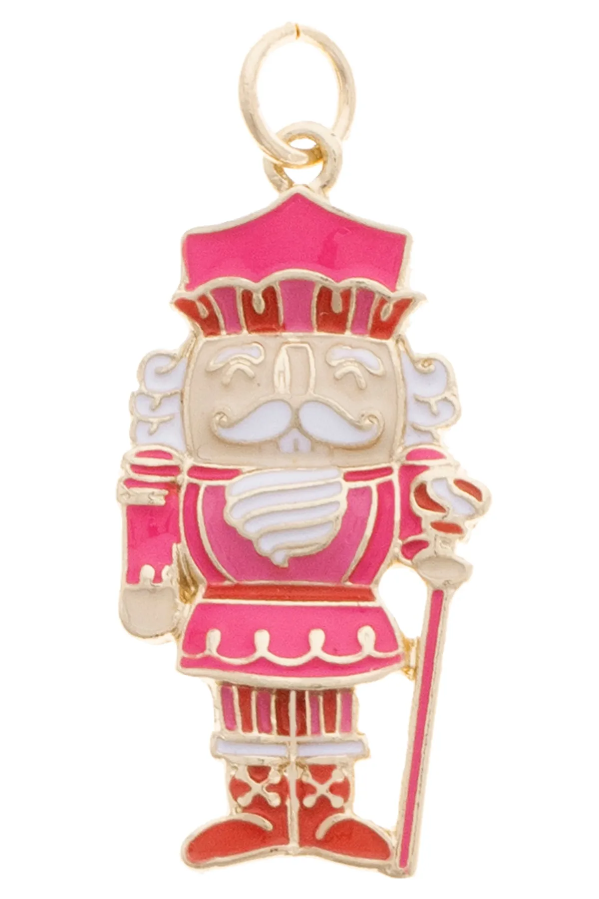 Nutcracker Enamel Charm in Pink/Red/White sold by Canvas Style