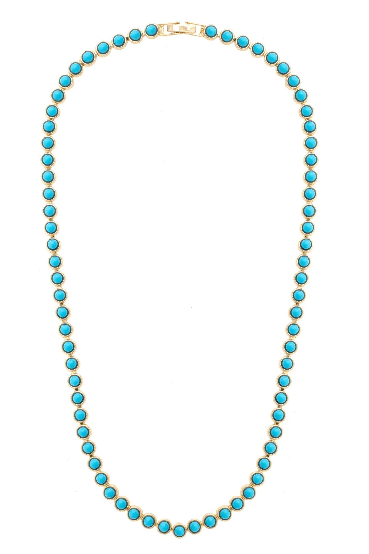 Albuquerque Tennis Necklace in Turquoise sold by Canvas Style