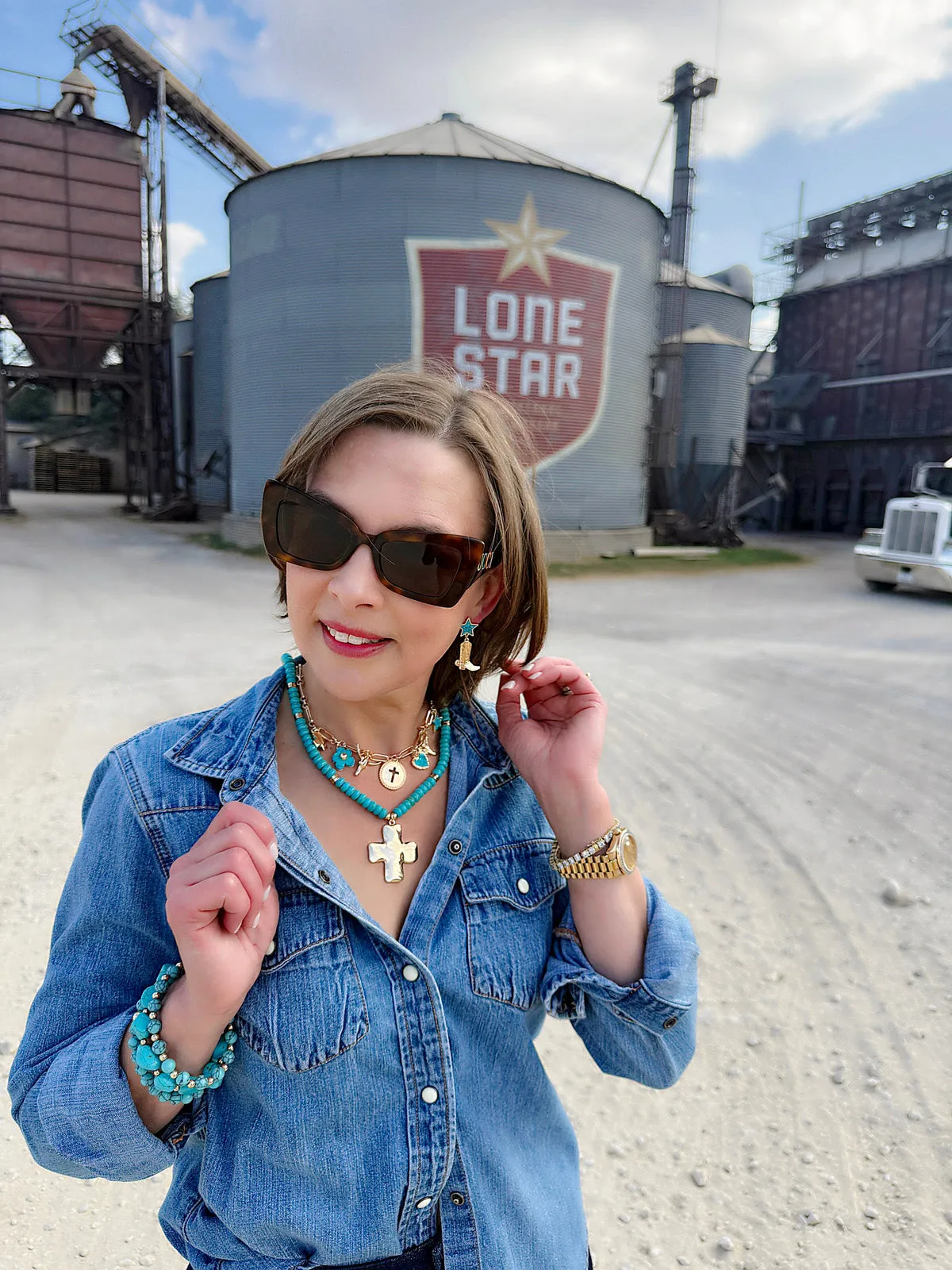 Las Cruces Beaded Necklace in Turquoise sold by Canvas Style product image thumbnail 2