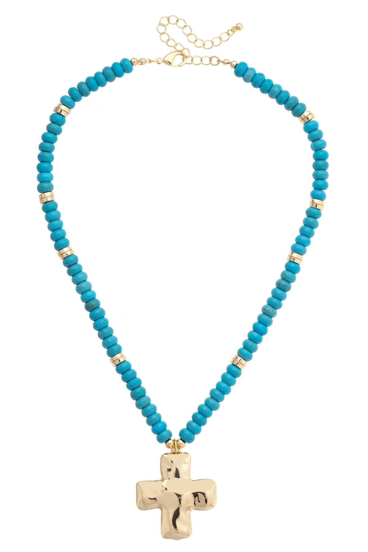 Las Cruces Beaded Necklace in Turquoise sold by Canvas Style
