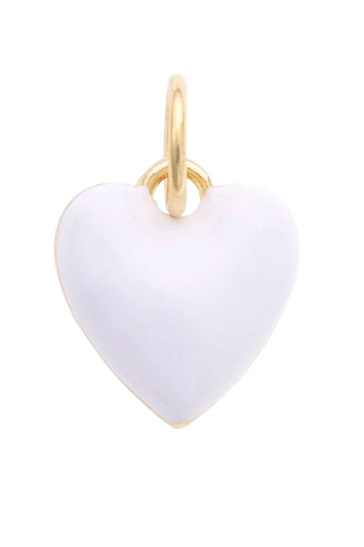 Puffy Heart Charm in White sold by Canvas Style