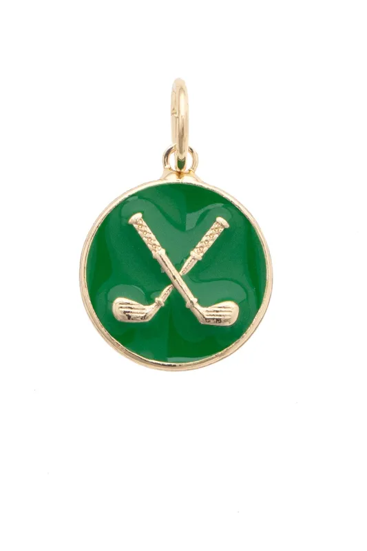 Circle Golf Clubs Charm in Green sold by Canvas Style