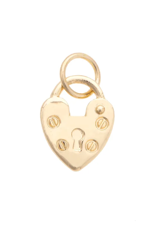 Heart Locket Charm in Shiny Gold sold by Canvas Style