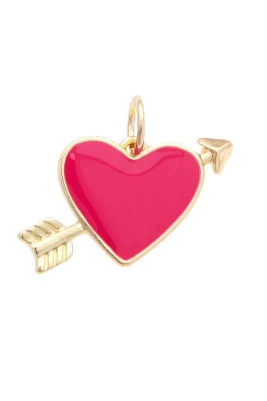 Wounded Heart Charm in Pink sold by Canvas Style