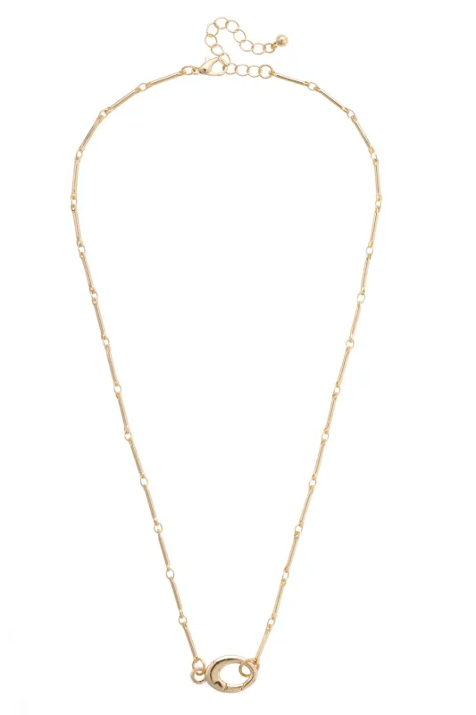 Dolly Delicate Link Charm Necklace Base in Shiny Gold sold by Canvas Style