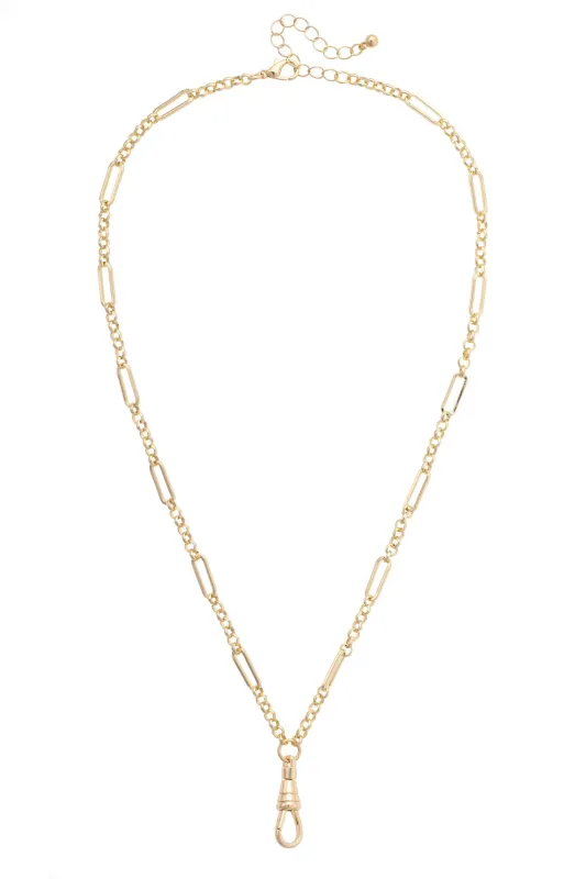Annie Multi Link Charm Necklace Base in Shiny Gold sold by Canvas Style