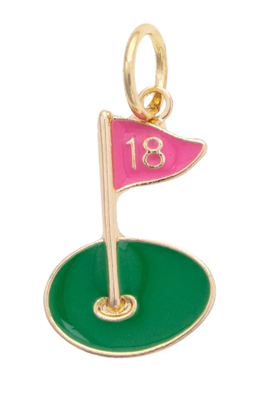 Putting Green Charm in Green and Pink sold by Canvas Style