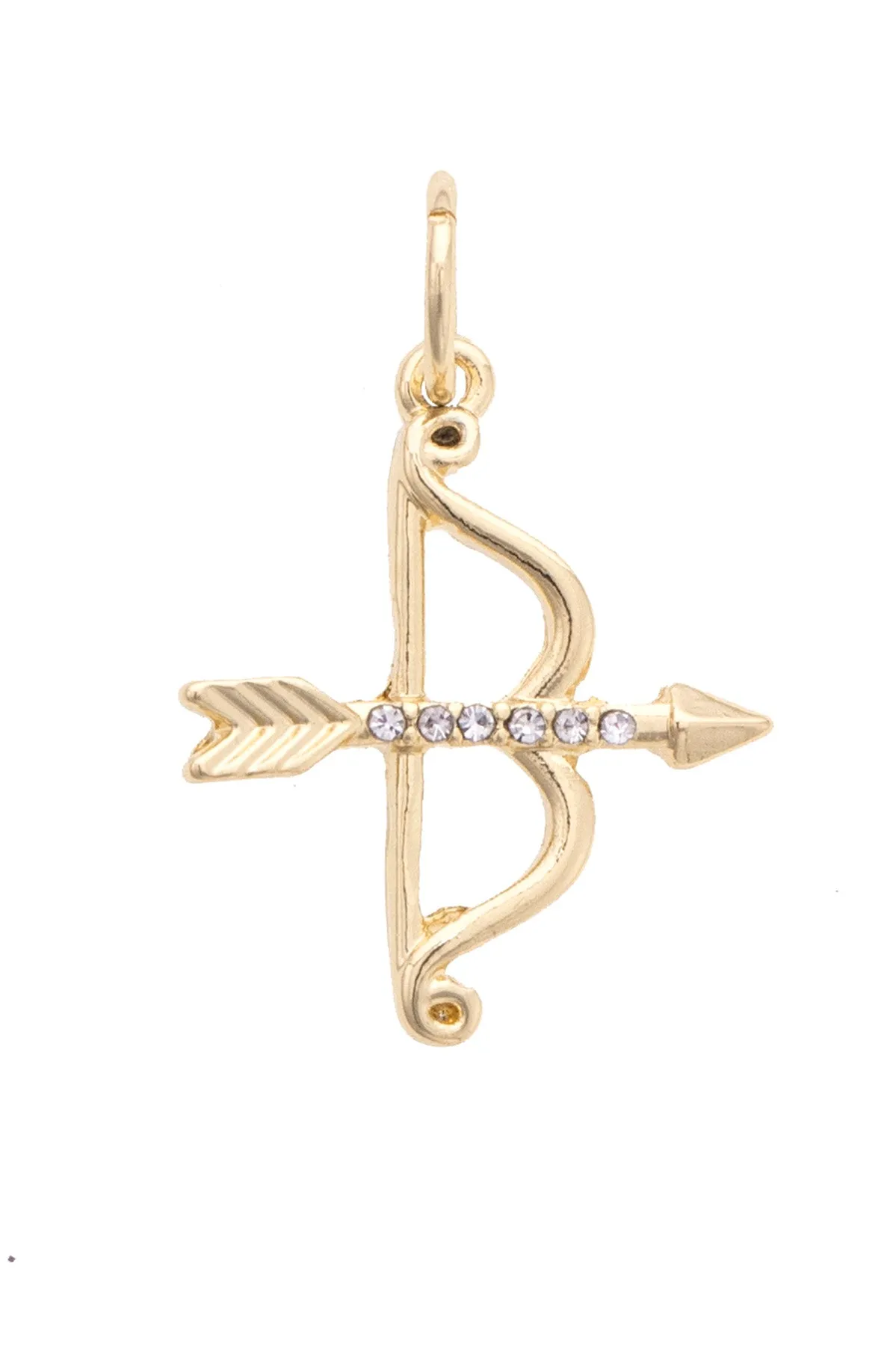 Bow and Arrow Charm in Shiny Gold sold by Canvas Style