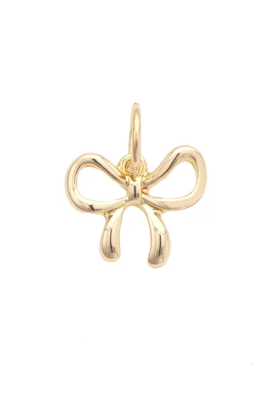 Floppy Bow Charm in Shiny Gold sold by Canvas Style