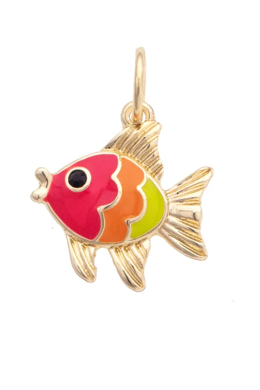 Enamel Fish Charm in Multi sold by Canvas Style