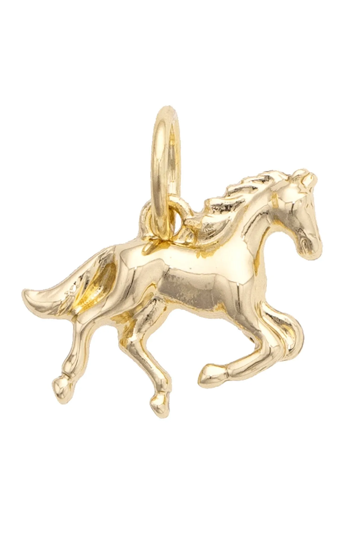 Running Mustang Charm in Shiny Gold sold by Canvas Style