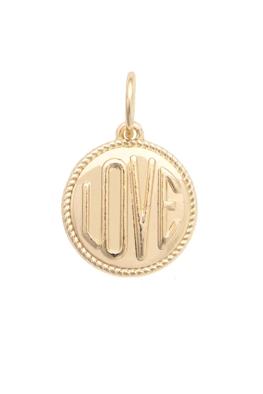 Circle of Love Charm in Shiny Gold sold by Canvas Style