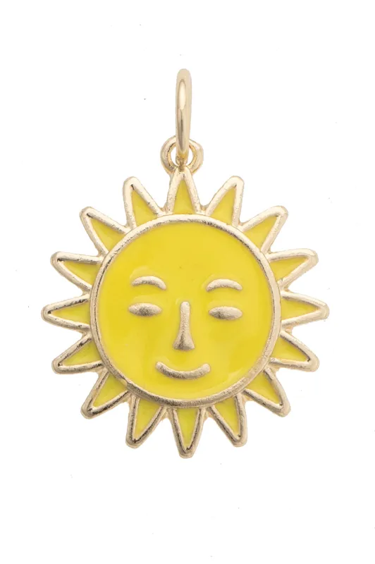 Golden Sun Charm in Yellow sold by Canvas Style