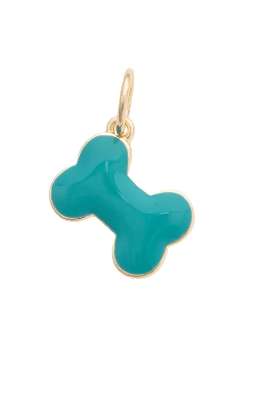 Dog Bone Charm In Blue sold by Canvas Style