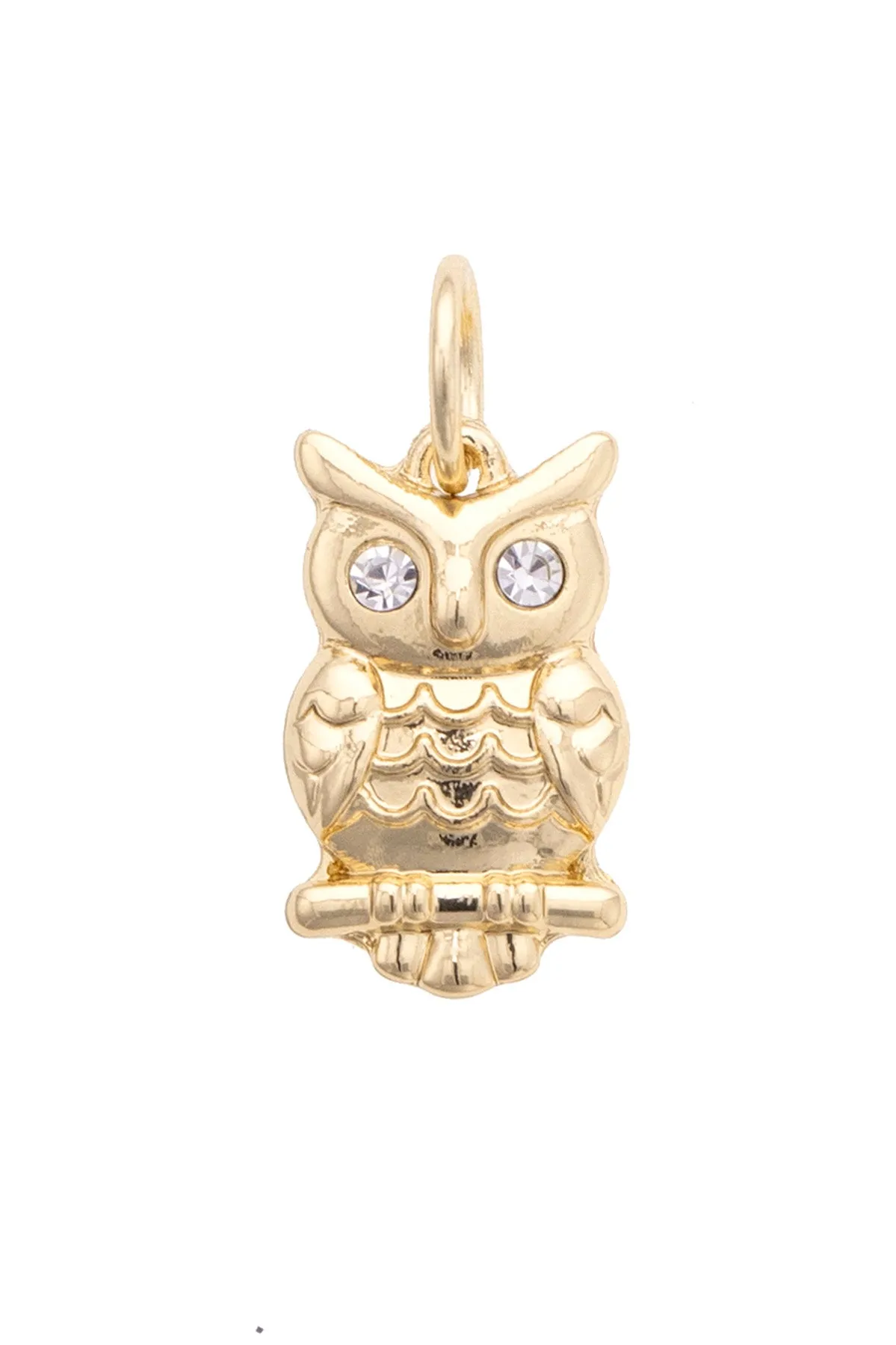 Owl Charm in Shiny Gold sold by Canvas Style