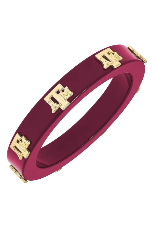 Texas A&M Aggies Resin Logo Bangle - FINAL SALE sold by Canvas Style