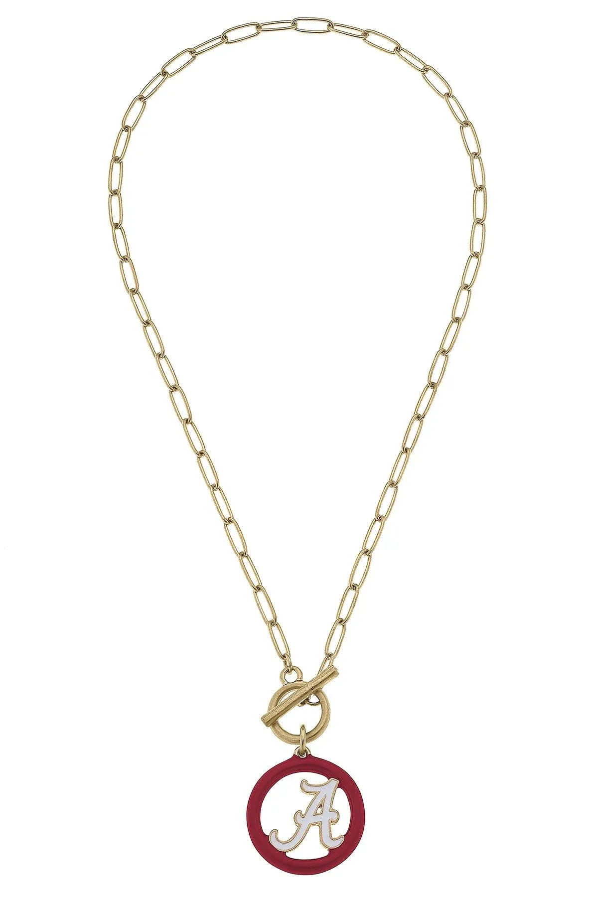 Alabama Crimson Tide Enamel Logo T-Bar Necklace sold by Canvas Style product image thumbnail 2