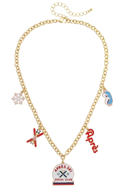 Après Ski Charm Necklace in Shiny Gold made by Canvas Style