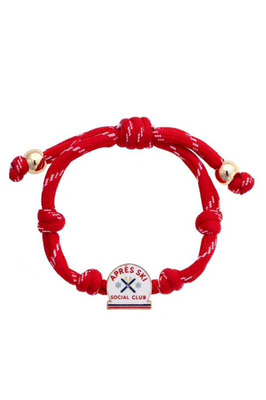 Après Ski Paracord Bracelet in Red sold by Canvas Style