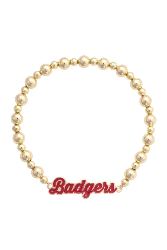 Wisconsin Badgers Autograph Enamel Stretch Bracelet sold by Canvas Style