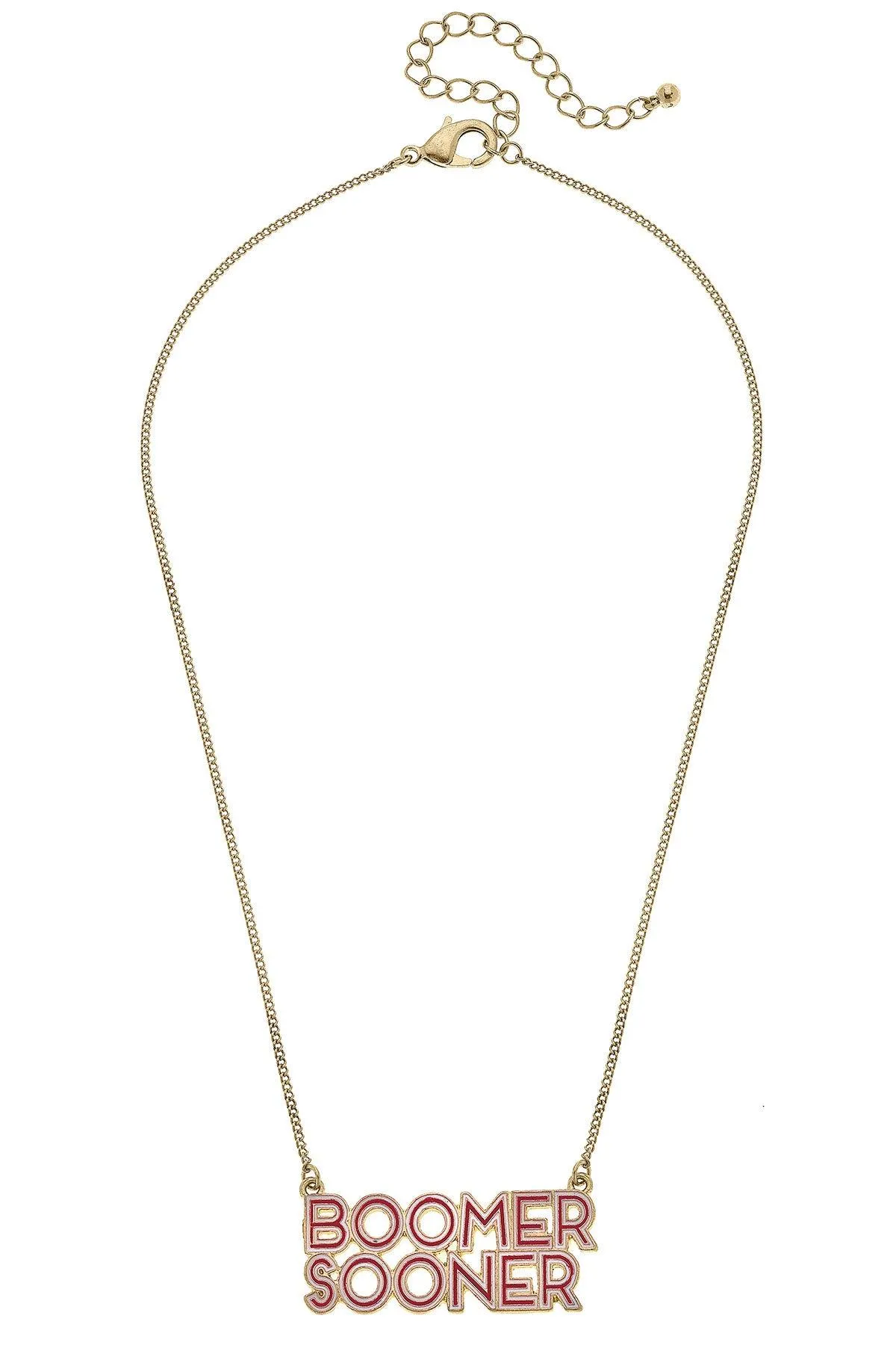 Oklahoma Sooners Outline Enamel Necklace sold by Canvas Style product image thumbnail 2