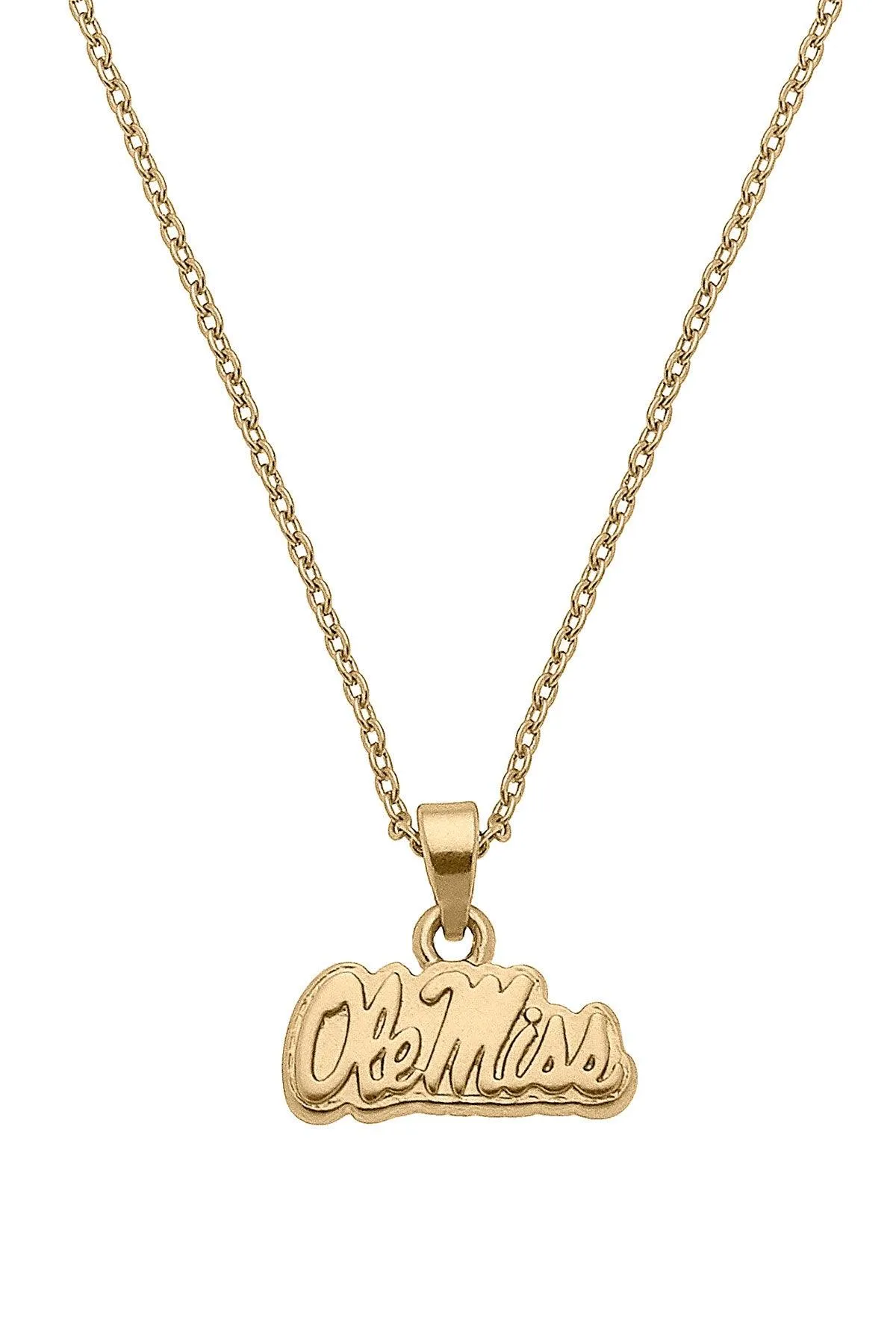 Ole Miss Rebels 24K Gold Plated Pendant Necklace sold by Canvas Style