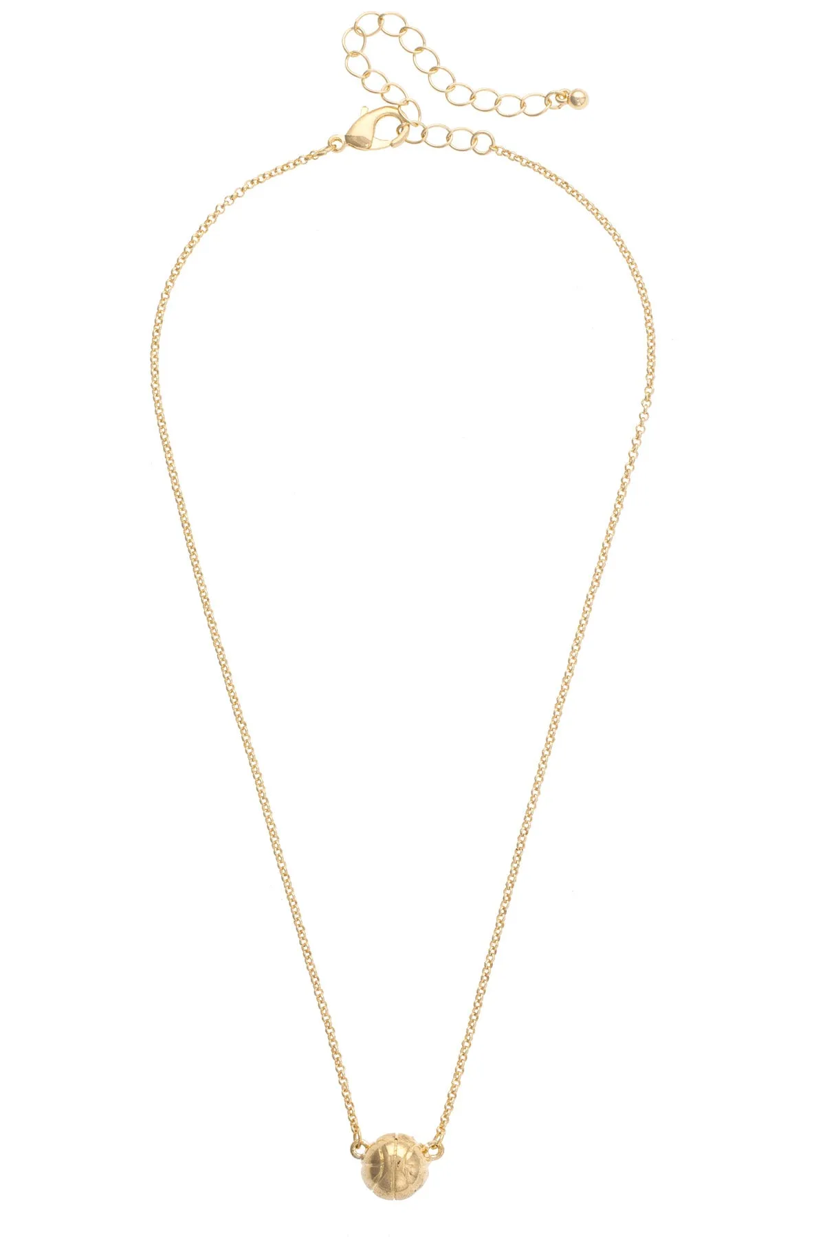 Basketball Necklace in Shiny Gold sold by Canvas Style product image thumbnail 2