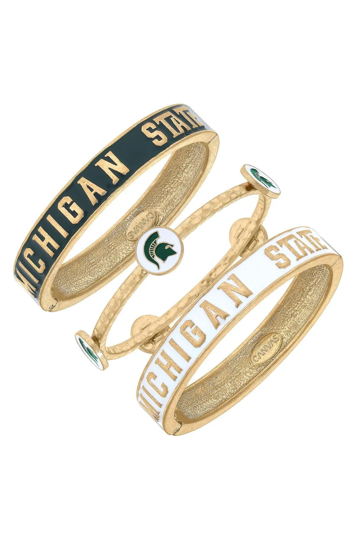 Michigan State Spartans Enamel Bangle Stack (Set of 3) sold by Canvas Style