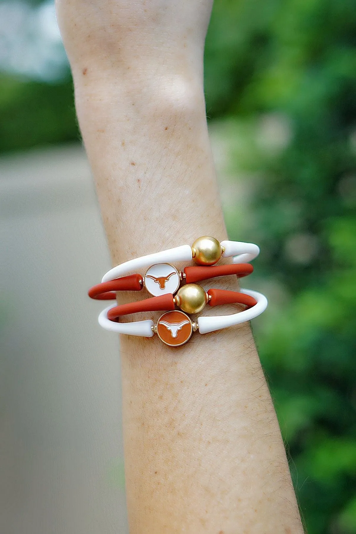 Texas Longhorns Enamel Silicone Bali Bracelet sold by Canvas Style product image thumbnail 2