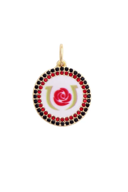 Kentucky Derby Pave Disc Charm in Multi sold by Canvas Style