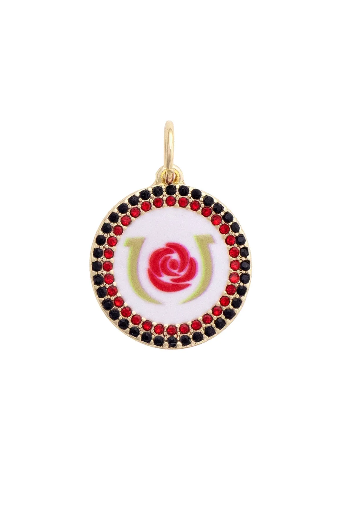 Kentucky Derby Pave Disc Charm in Multi sold by Canvas Style