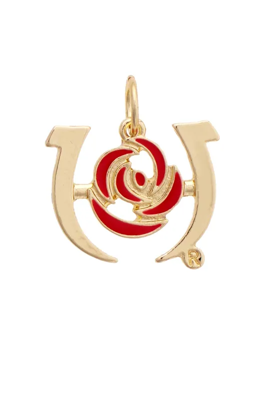 Kentucky Derby Logo Outline Charm in Shiny Gold sold by Canvas Style