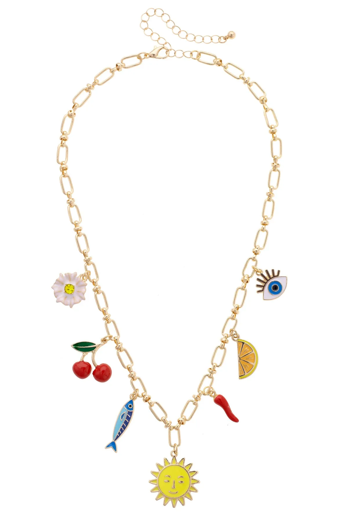Mediterranean Icons Charm Necklace in Multi sold by Canvas Style product image thumbnail 3