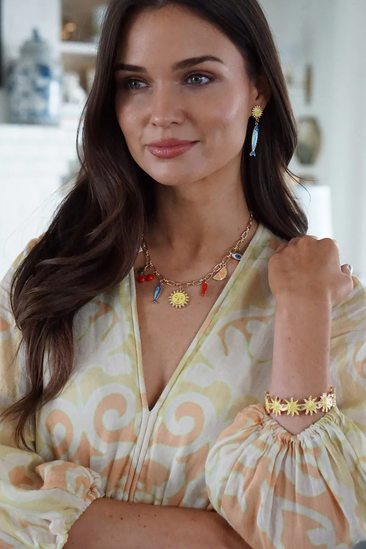 Mediterranean Icons Charm Necklace in Multi sold by Canvas Style product image thumbnail 2