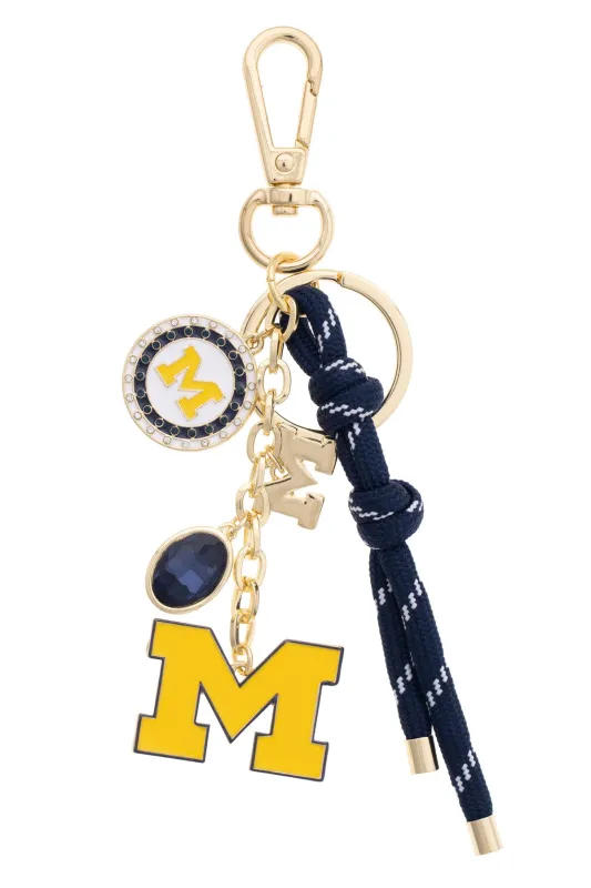 Michigan Wolverines Cluster Bag Charm made by Canvas Style
