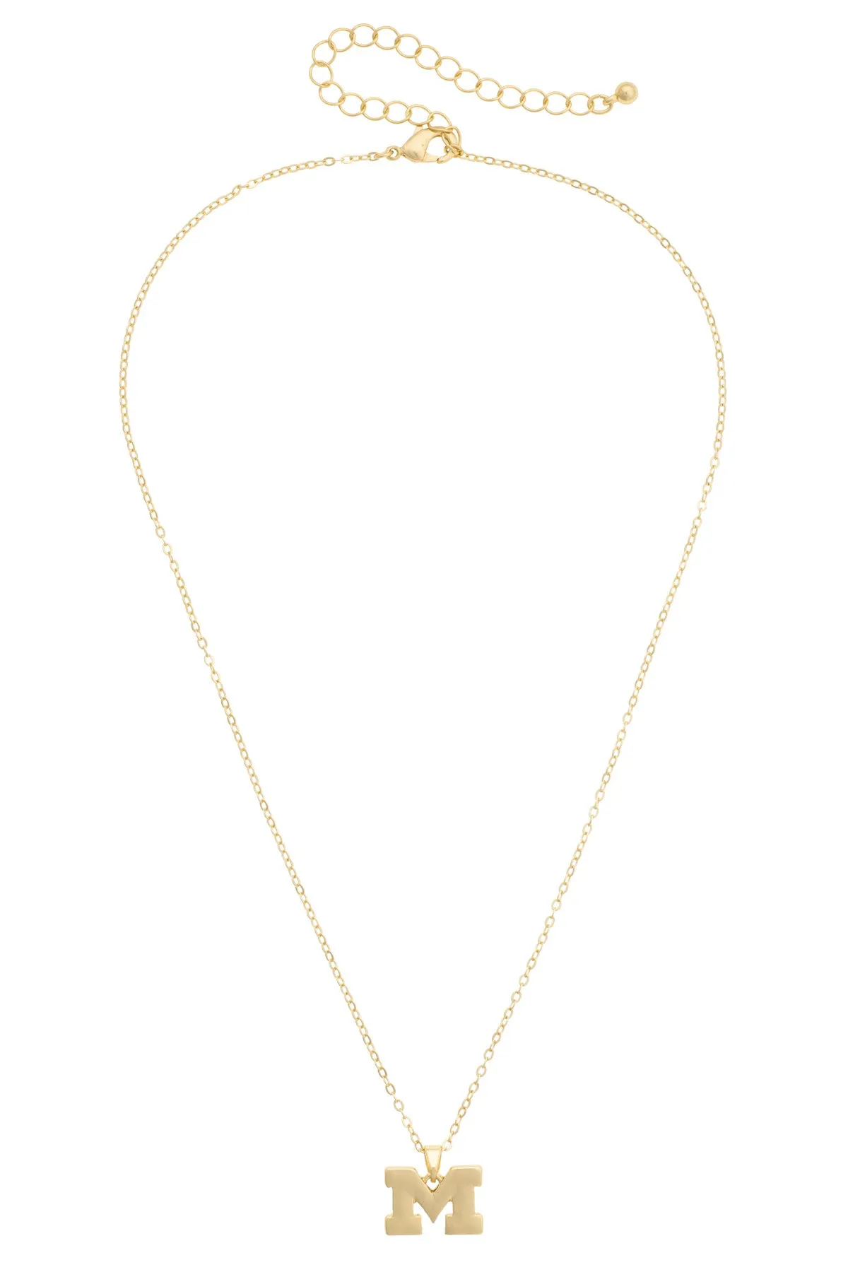 Michigan Wolverines 24K Gold Plated Pendant Necklace sold by Canvas Style product image thumbnail 2