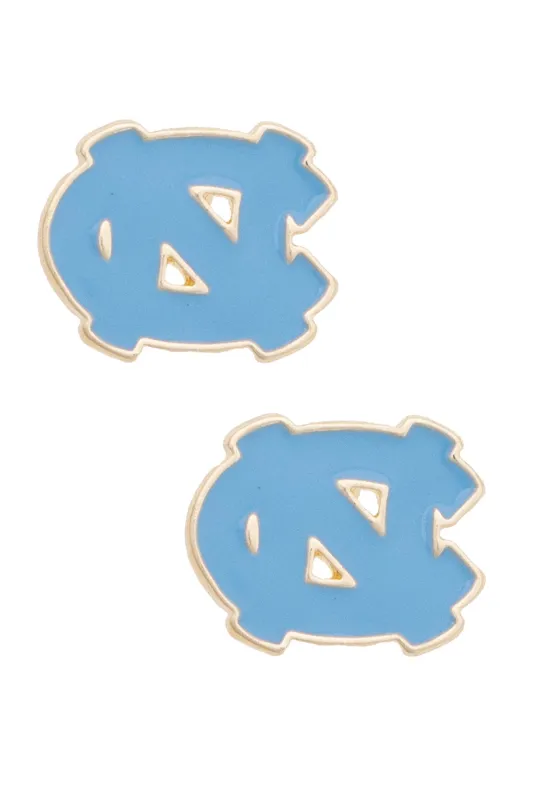 North Carolina Tar Heels Enamel Logo Stud Earrings made by Canvas Style