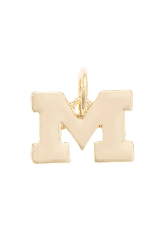 PREORDER 4/10: Michigan Wolverines Shiny Gold Logo Charm made by Canvas Style