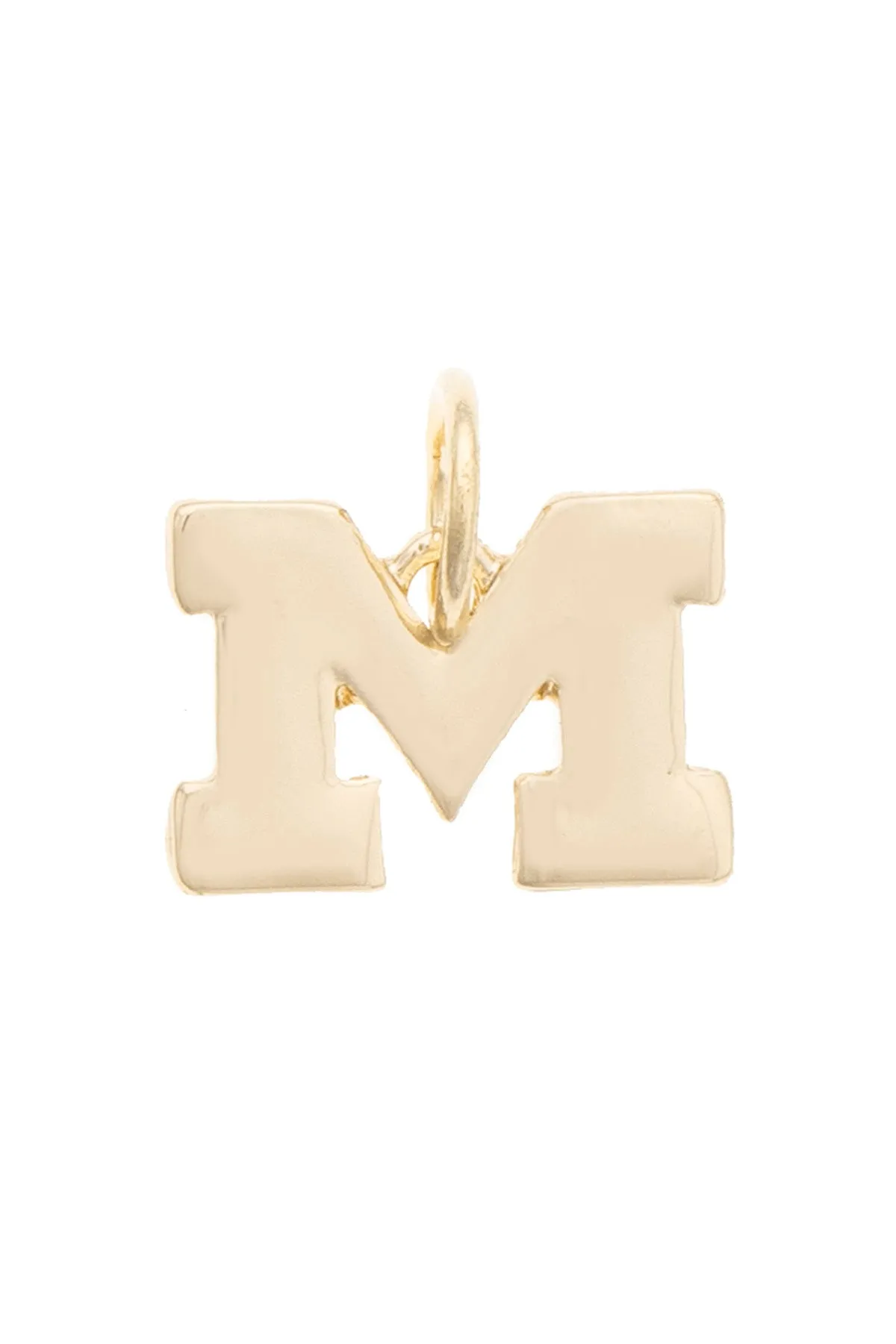Michigan Wolverines Shiny Gold Logo Charm sold by Canvas Style