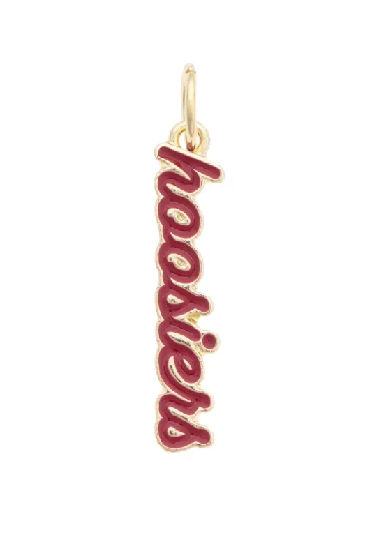 Indiana Hoosiers Enamel Script Charm made by Canvas Style