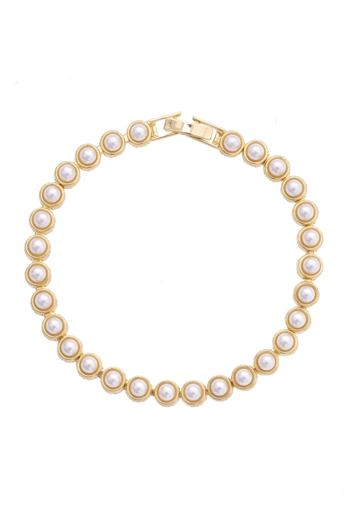 Ivy Pearl Linked Bracelet in Ivory sold by Canvas Style