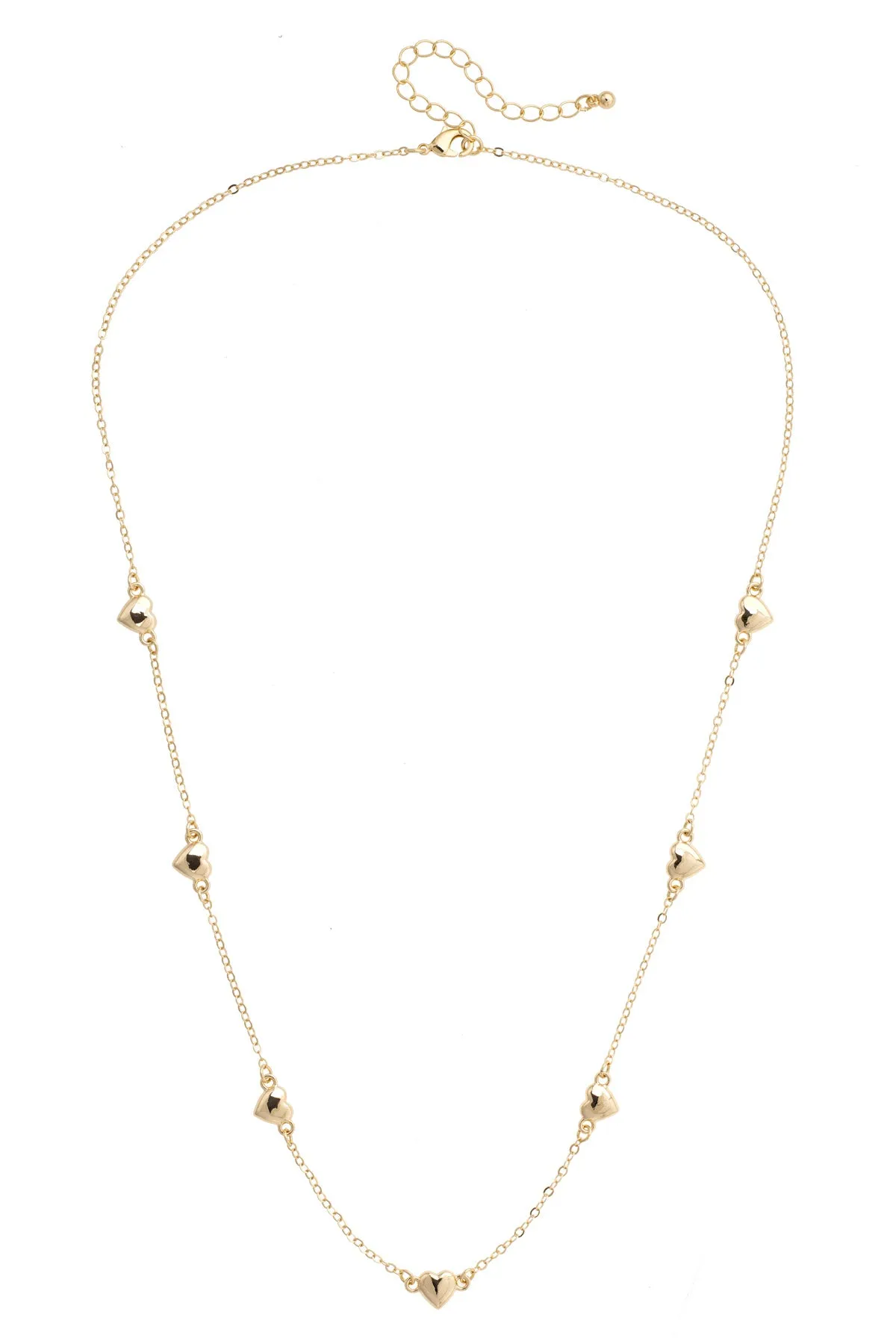 Lauren Heart Layering Necklace in Shiny Gold sold by Canvas Style