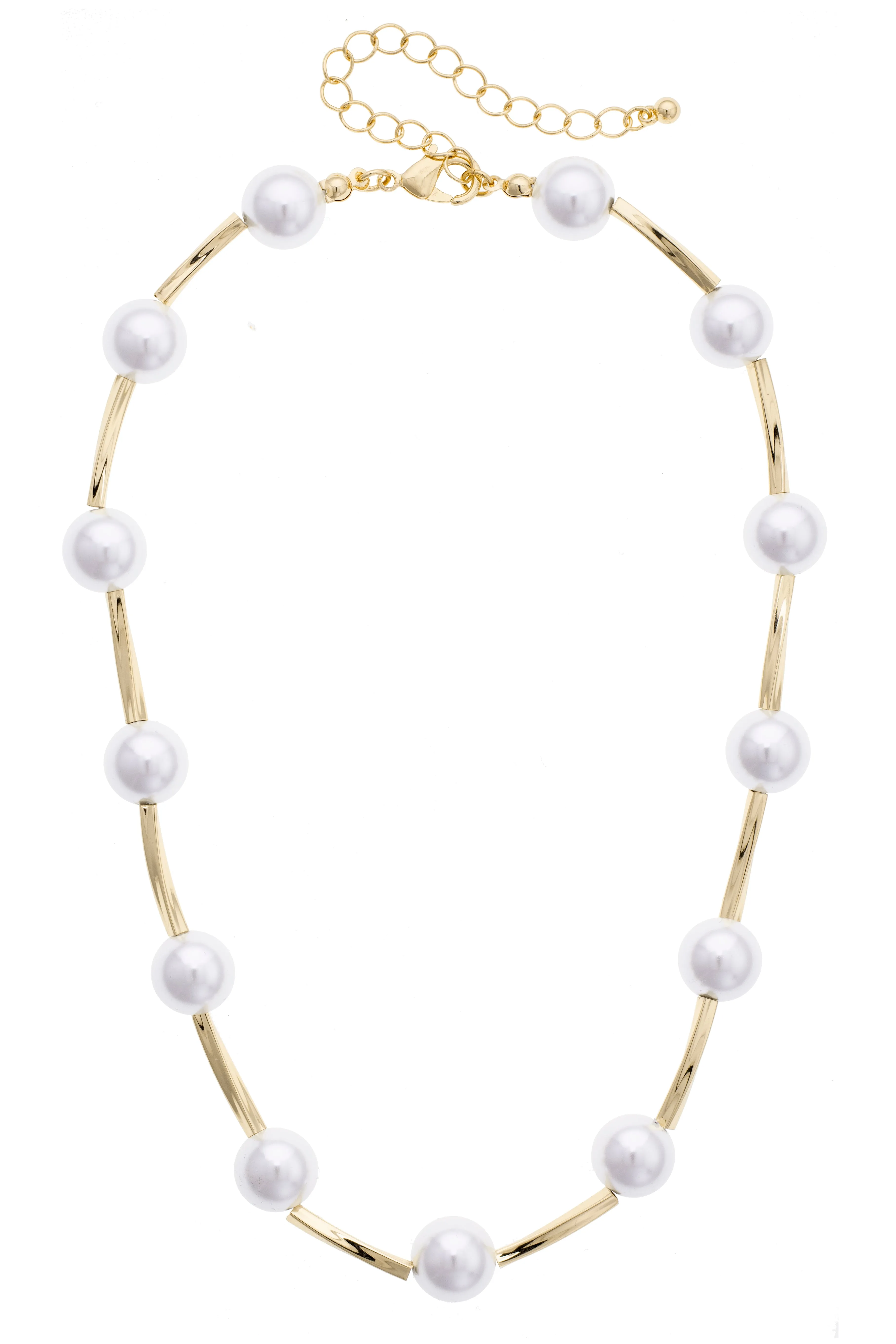 Simone Pearl Linked Necklace in Ivory sold by Canvas Style