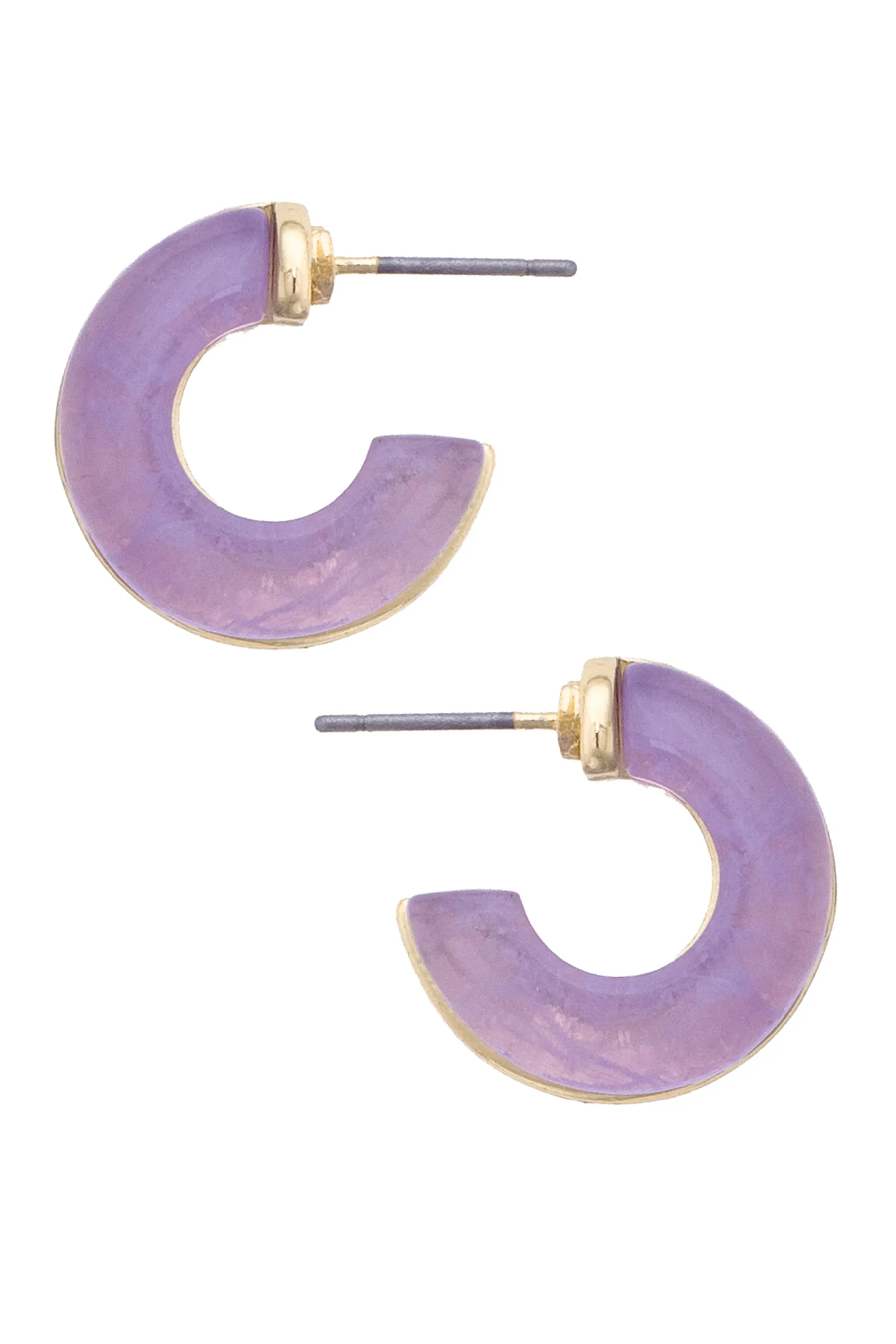 Dylan Double Hoop Earrings in Purple sold by Canvas Style