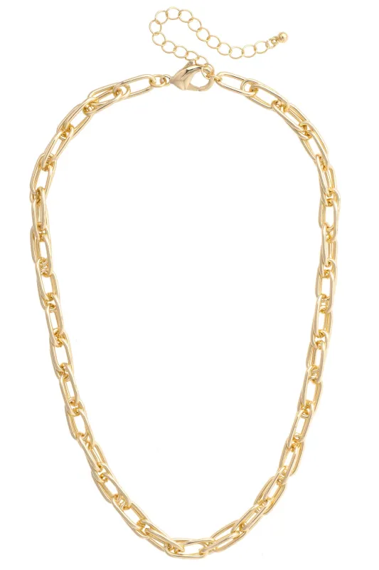 Ashley Link Necklace in Shiny Gold made by Canvas Style