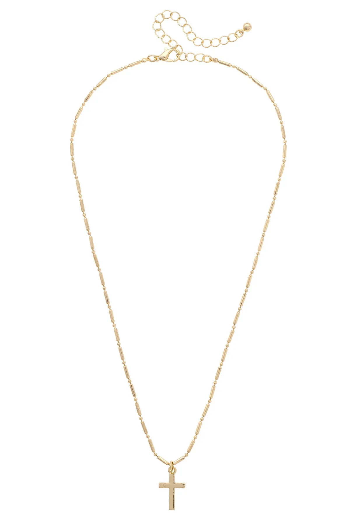 Eloise Cross Necklace in Shiny Gold sold by Canvas Style